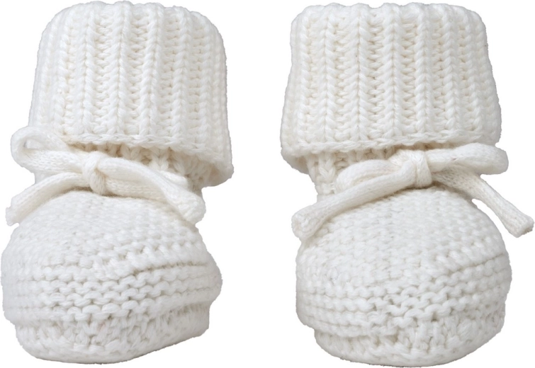 Patucos tejidos Lodger Slipper Knit Cloud Dancer 0–6 meses