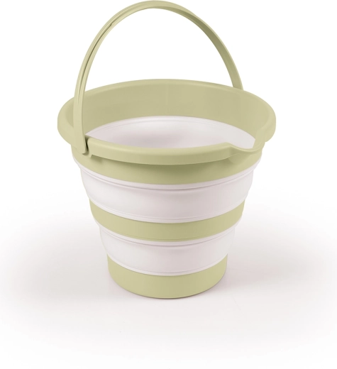 Cubo plegable para el baño de bebés, verde claro