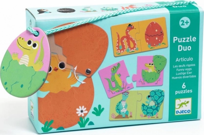 Djeco puzzle dúo – huevos divertidos
