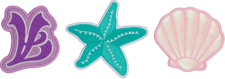 Baagl Baaglies mar: set de 3 insignias para mochila y cartera escolar