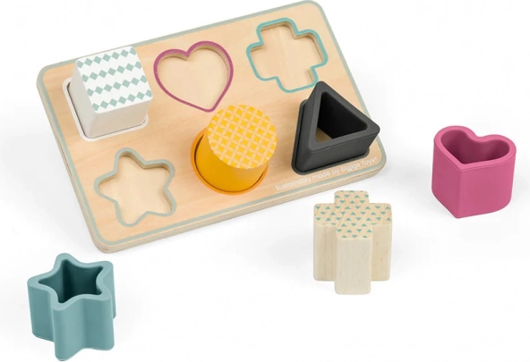 Bigjigs Toys puzzle encajable de formas de madera FSC