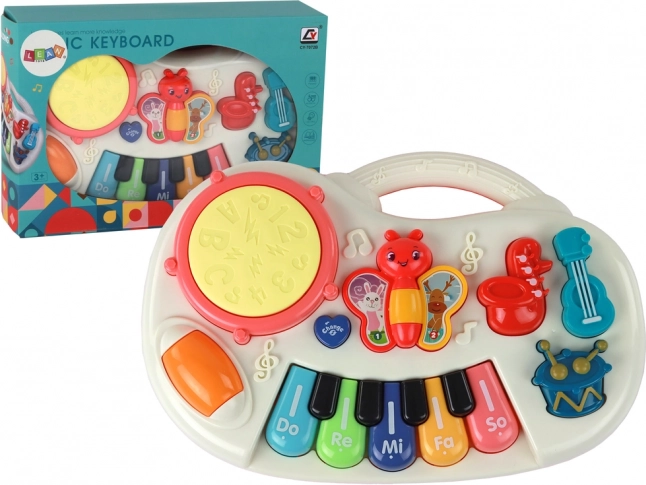 Pianito educativo infantil con mariposas