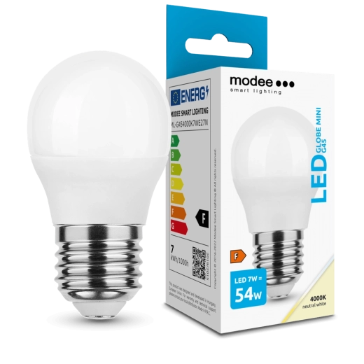 Bombilla LED Modee G45 7 W E27, 700 lm, blanco neutro