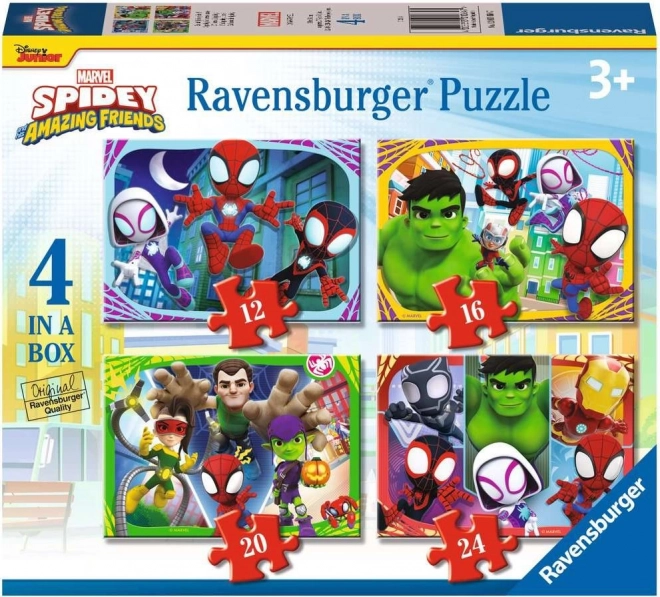 Puzzle RAVENSBURGER Spidey y sus increíbles amigos 4 en 1