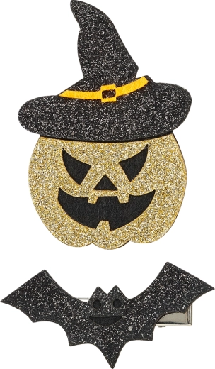 Souza! horquillas para el pelo Willa – calabaza de Halloween y murciélago (2 uds.)