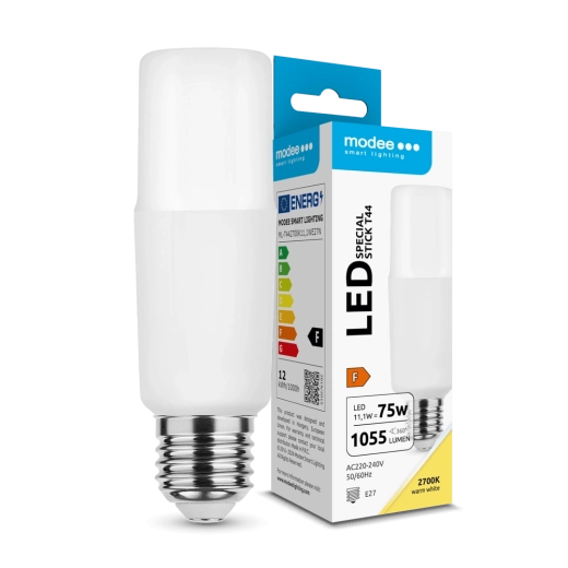 Bombilla LED Modee Lighting Stick T44 11,1 W E27 blanco cálido 1055 lm
