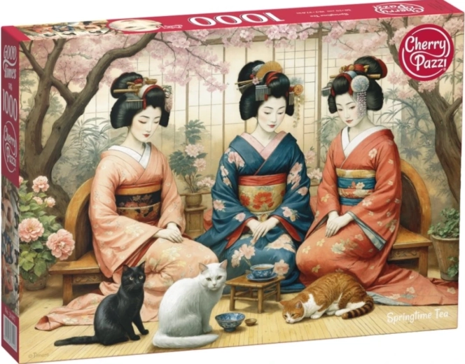 Puzzle Cherry Pazzi Té de primavera 1000 piezas
