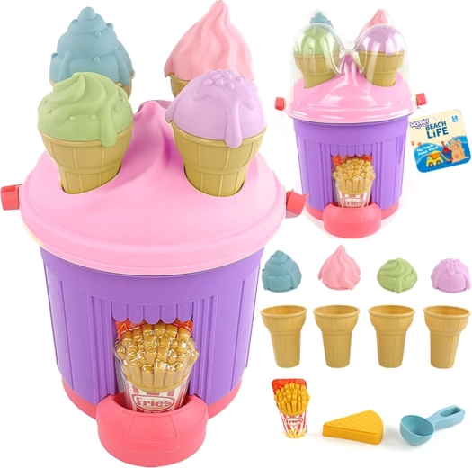 WOOPIE set de arena heladería con cubo y moldes