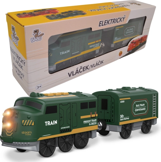 Tren eléctrico BABU verde – set de 2 piezas