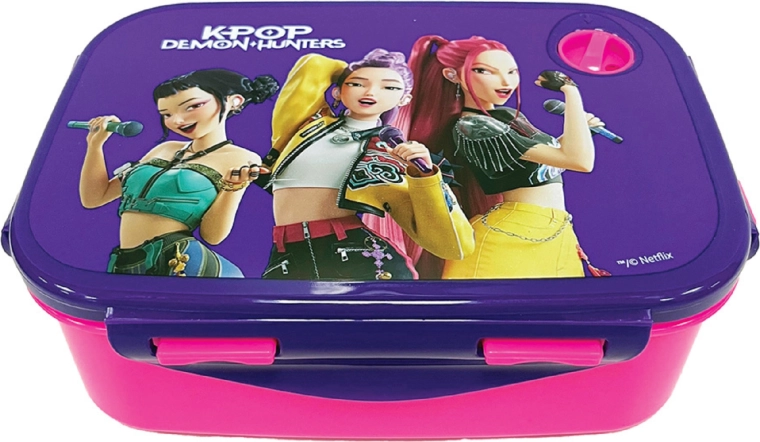 Caja para el almuerzo KPop Demon Hunters Huntrix – rosa-morado