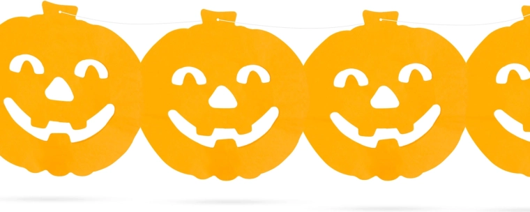 Guirnalda de papel de Halloween con calabazas, 3 m