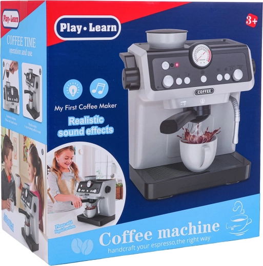 Cafetera infantil con luces y sonidos – gris