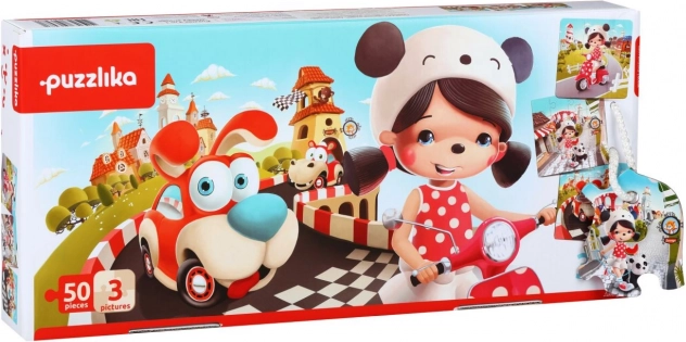 Puzzlika Historias felices 3 en 1 rompecabezas para niños