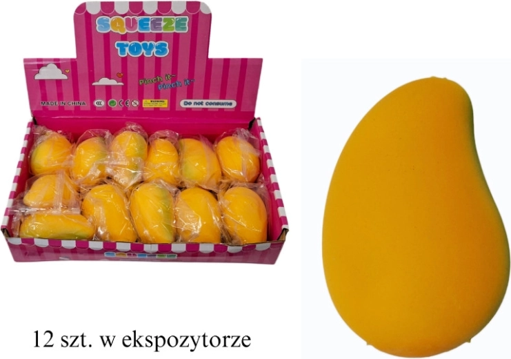 Bola antiestrés con forma de mango - 1 unidad