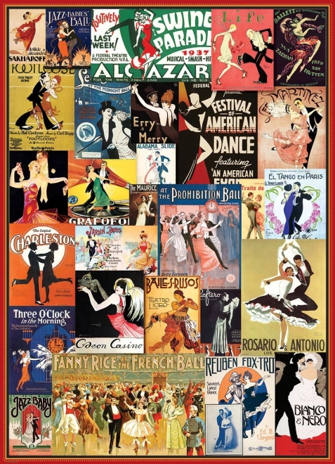 Puzle EUROGRAPHICS pósteres vintage de salas de baile 1000 piezas