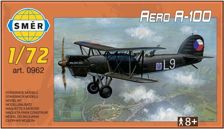 Modelo de avión de plástico Aero A-100 a escala 1:72
