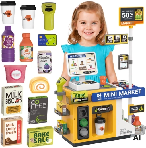 Woopie mini market – caja autoservicio interactiva con escáner