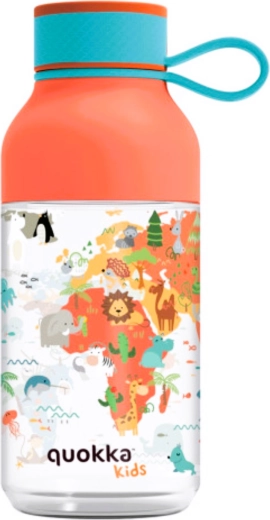 Botella infantil de tritán Quokka Kids Ice Maps con asa 430 ml