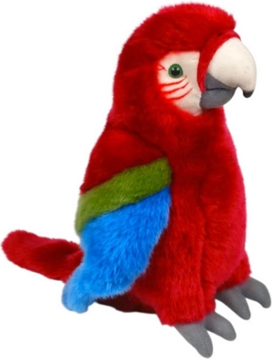Loro guacamayo de peluche rojo de 28 cm