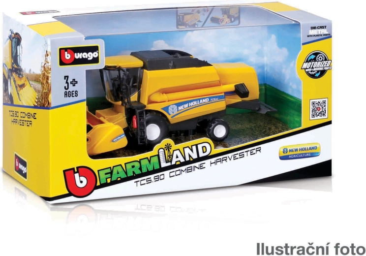 Bburago Farmland cosechadora New Holland TC5.90 18 cm – modelo metálico con accesorios