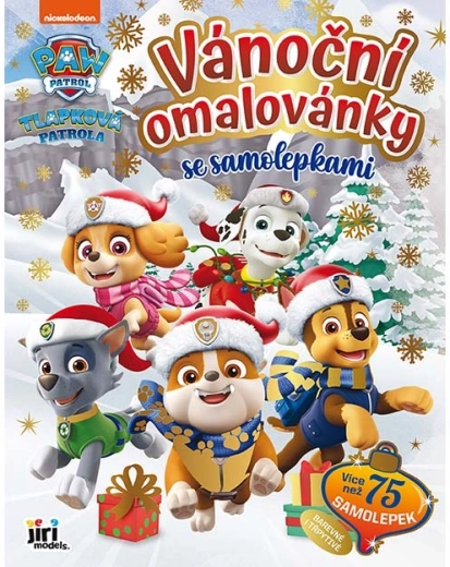 Cuaderno navideño para colorear con pegatinas Patrulla Canina