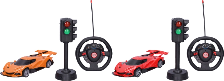 Coche RC con semáforo y control remoto de 23,5 cm - 1 unidad