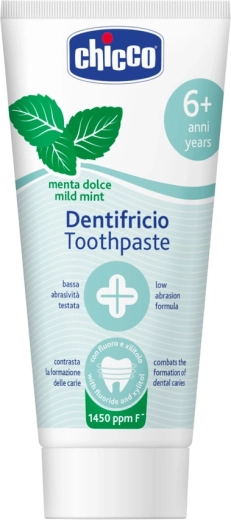 Chicco pasta de dientes Menta suave para niños a partir de 6 años