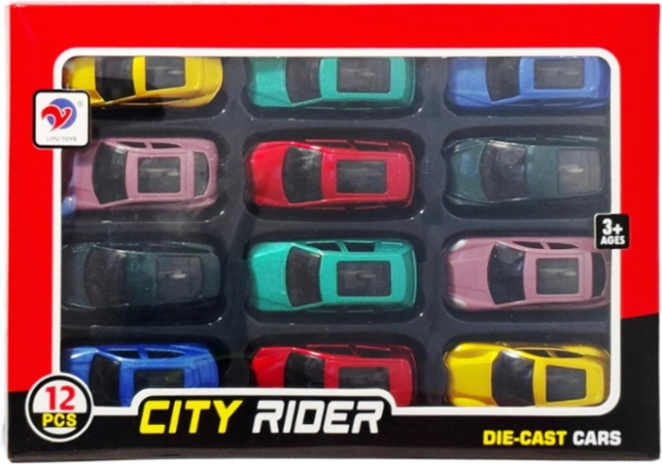 Coches de metal – set de 12 uds.