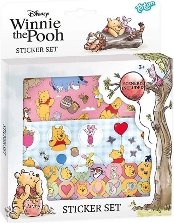 Set de pegatinas Winnie the Pooh – escena creativa con el Bosque de los Cien Acres