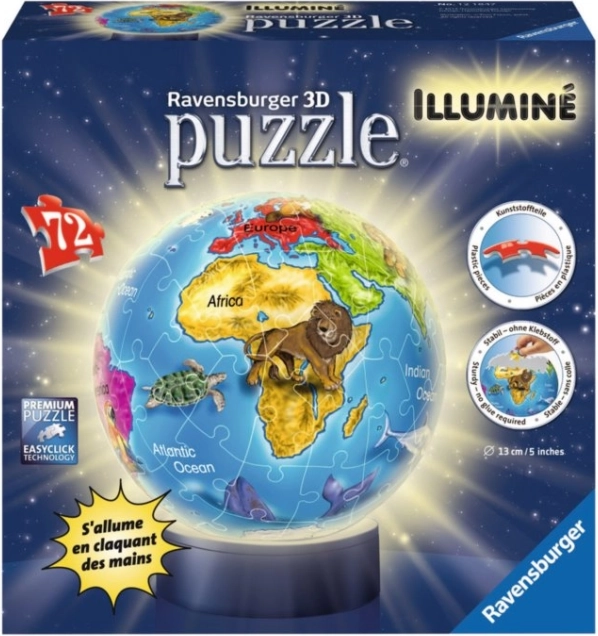 Ravensburger puzzle 3D luminoso esfera Globo 72 piezas