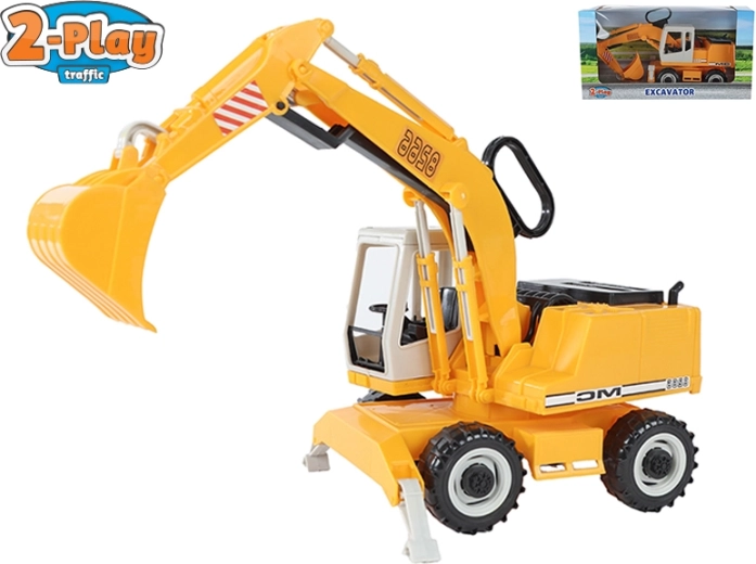 Excavadora de plástico 2-Play Traffic para niños