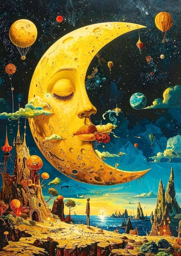 Puzzle Sueño con la luna 1000 piezas