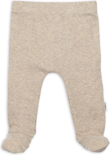 Pantalones para recién nacido Lodger con pies integrados Melange beige, talla 50