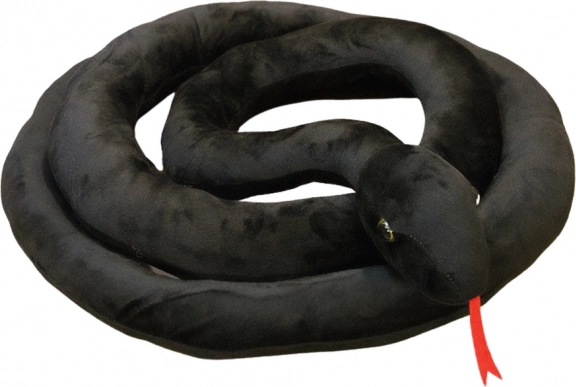 Serpiente de peluche negra 110 cm