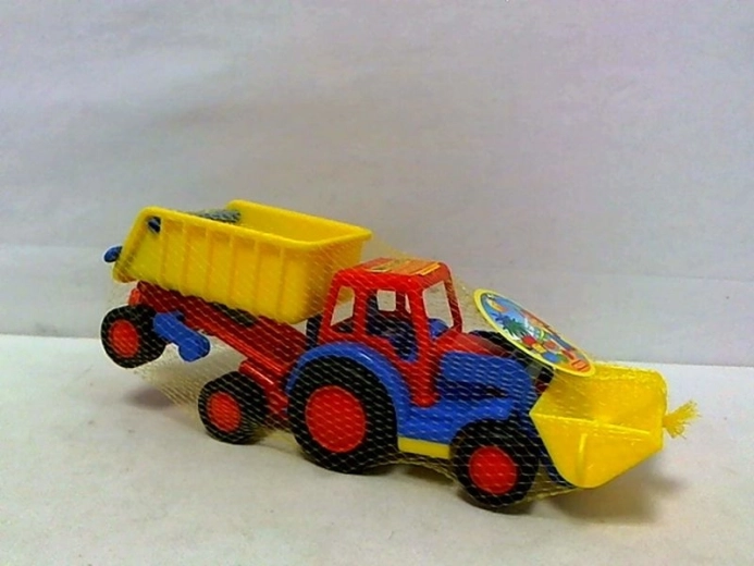 Tractor infantil Basics con cargador frontal y remolque