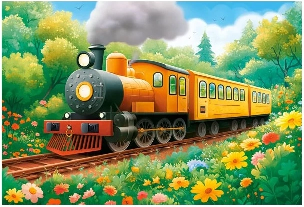 Castorland puzle locomotora en verano MAXI 40 piezas