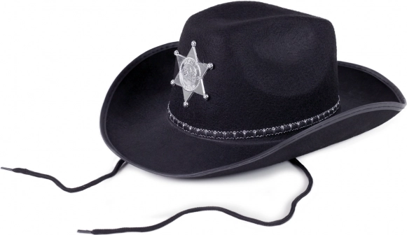 Sombrero vaquero de sheriff con estrella para adultos - 1 pieza