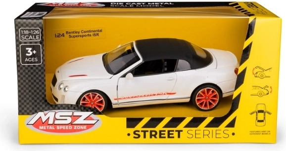 MSZ Bentley Continental Supersports ISR modelo de coche blanco a escala 1:24