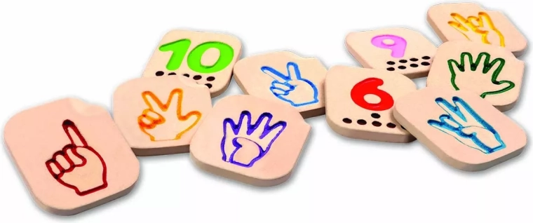 PlanToys alfabeto dactilológico – números 1–10