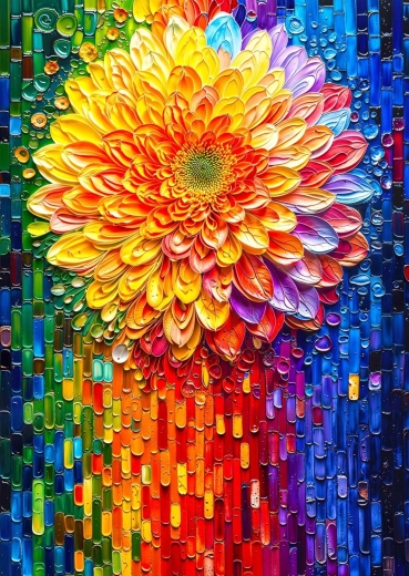 Puzzle Enjoy Mosaico floral 1000 piezas
