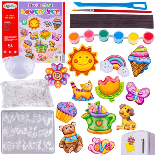 Set creativo para fabricar imanes con moldes DIY (motivos dulces) - 1 pieza