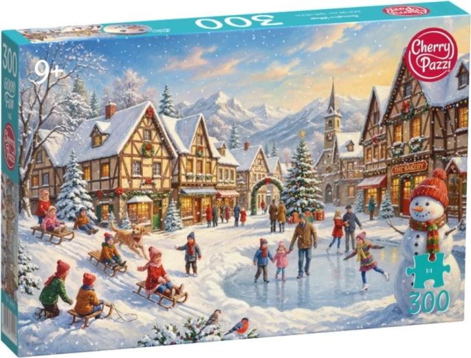 Puzzle Cherry Pazzi pueblo nevado de 300 piezas