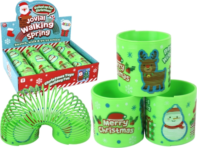 Prujinka verde icónica con motivo navideño 6 cm
