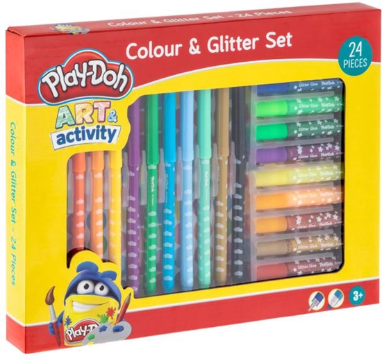 Set de colores y purpurina PLAY-DOH, 24 uds.