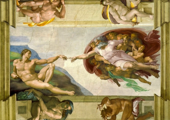 Puzzle Miguel Ángel Buonarroti: La Creación de Adán (1000 piezas)