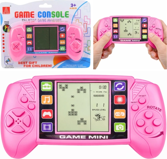 Consola LCD portátil con juego TETRIS – rosa