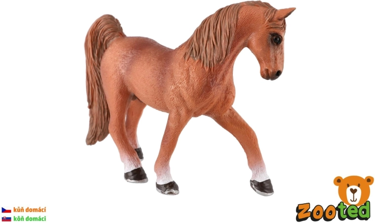 Caballo doméstico Zooted alazán – semental de plástico 15 cm - 1 pieza