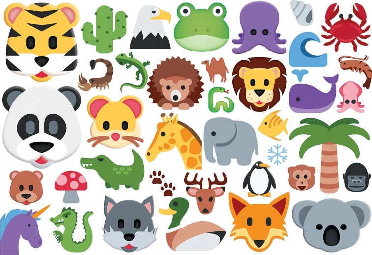 Puzzle emoji de animalitos 100 piezas