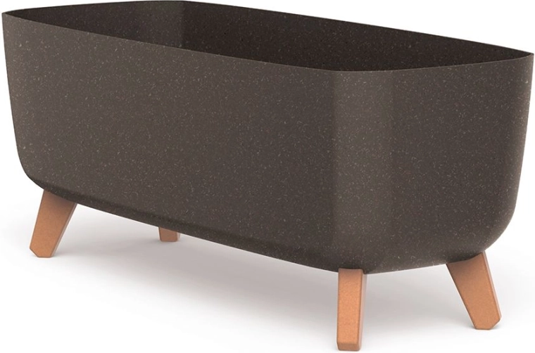 Macetero autorriego con patas 58 cm ECO Wood café