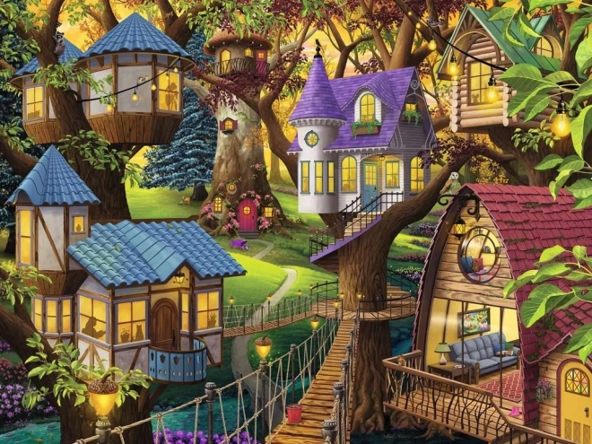 Puzzle Crepúsculo en las copas de los árboles 1500 piezas